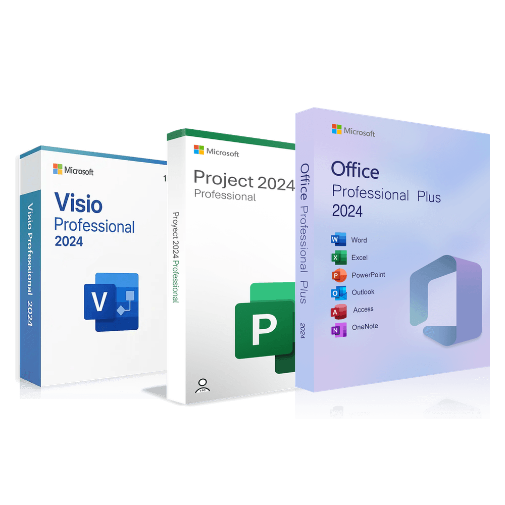 Microsoft Office 2024 Professional Plus + Project 2024 Professional + Visio 2024 Professional | Black Friday | 3 programmi al prezzo di 1