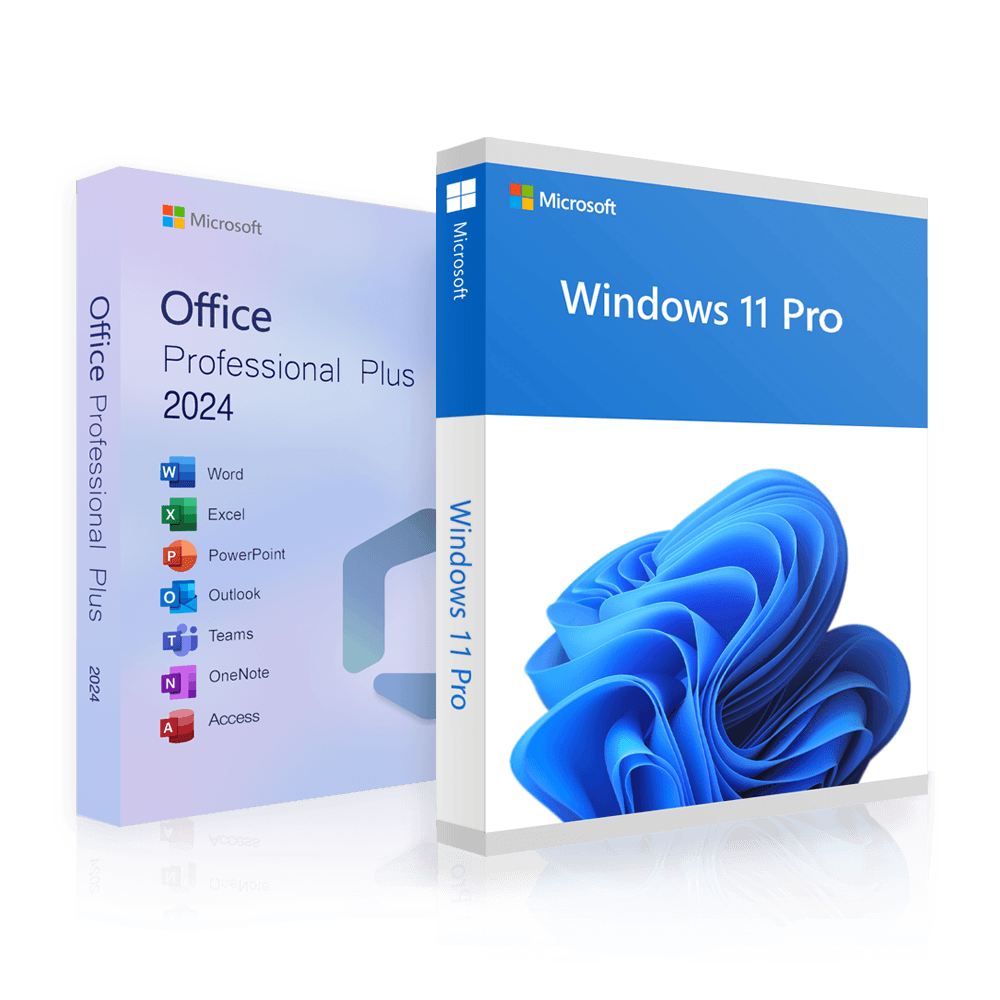 Office 2024 Professional Plus + Windows 11 Professional | Versione completa | Licenza per 3 PC