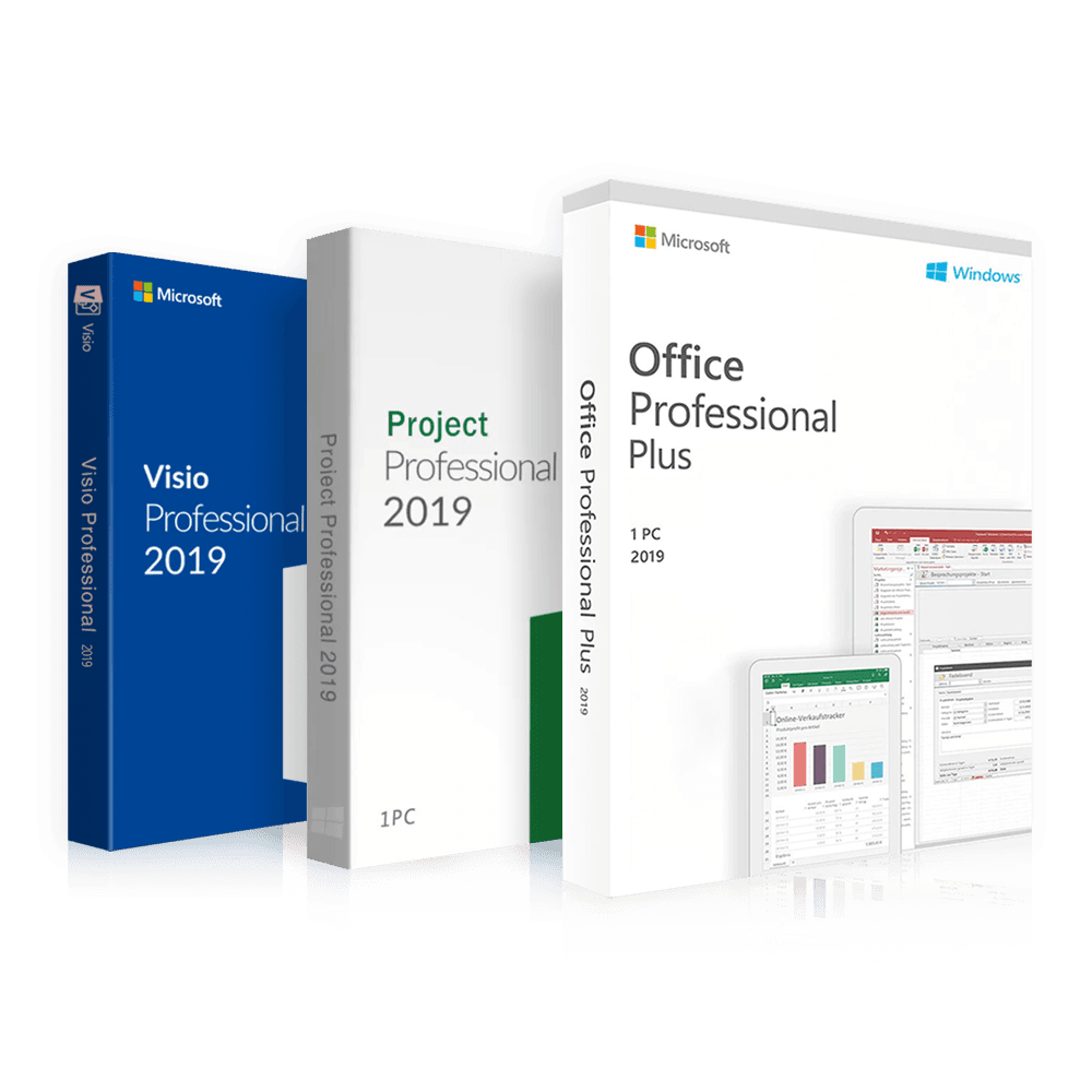 Microsoft Office 2019 Professional Plus + Project 2019 Professional + Visio 2019 Professional | Black Friday | 3 programmi al prezzo di 1