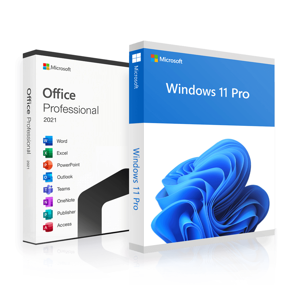 Office 2021 Professional + Windows 11 Professional | Pacchetto | 2 x 1